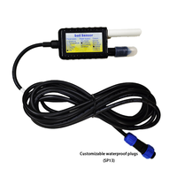 Capteur 2 en 1 de pH et de température du sol RS485, étanche IP68, mesureur d'acidité et d'alcalinité avec électrode AgCl pour l'agriculture intelligente