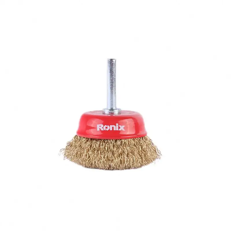 Ronix fil tasse brosse RH-9946 fil serti tasse brosse rotative fil d'acier brosse meuleuse d'angle industrie propre polissage surface métallique