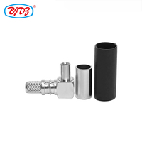 Usine TS9 prise mâle soudure gratuite sans soudure 90 degrés pour LMR195 LMR200 RG58 RG223 RG400 RG142 câble EZ RF connecteur Coaxial