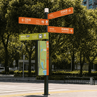 Panneau de signalisation de sentier pour zone touristique, panneau directionnel en aluminium personnalisé, signalétique de guidage touristique extérieure