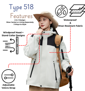 Giacca Softshell Unisex North <span class=keywords><strong>Outdoor</strong></span> XL con Grafene, Impermeabile e Traspirante, Collo Alto, Chiusura a Zip, Resistente ad Acqua e Vento - Product Image 2