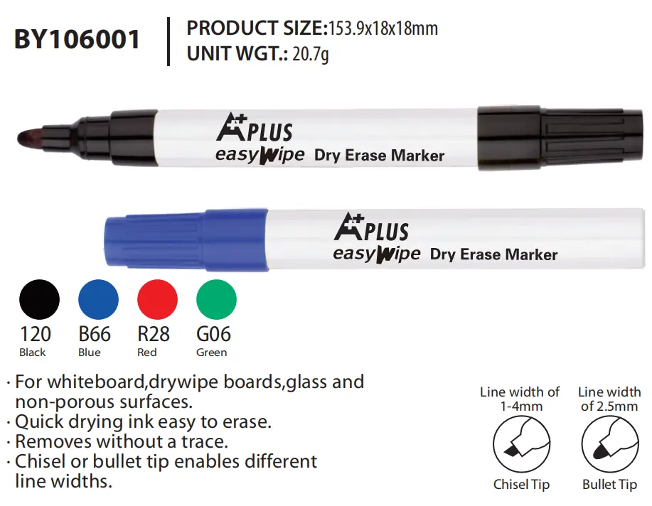 BEIFA marque marqueurs effaçables à sec fournitures personnalisées stylo marqueur de tableau blanc coloré
