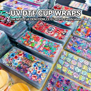 Emballages <span class=keywords><strong>de</strong></span> tasses UV DTF <span class=keywords><strong>de</strong></span> 16 oz pour la Saint-Valentin, pour maman, enseignante, tasses à café, tasses à café, impression par transfert à froid, gobelets écologiques, autocollants - Product Image 3