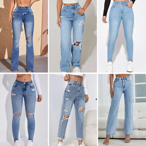 Liquidation d'usine 2024 : Jean Bootcut <span class=keywords><strong>Femme</strong></span> Tendance Décontracté en Denim Extensible Respirant <span class=keywords><strong>Coupe</strong></span> Slim avec Trous Mixtes - Meilleures Ventes - Product Image 3