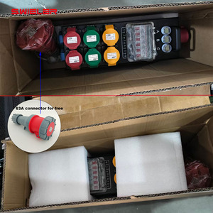 Boîte <span class=keywords><strong>de</strong></span> distribution d'alimentation portable <span class=keywords><strong>pour</strong></span> scène DJ et discothèque, 6 prises, 16A, 5 broches, 32A, étanche, distributeur d'alimentation CEE - Product Image 6