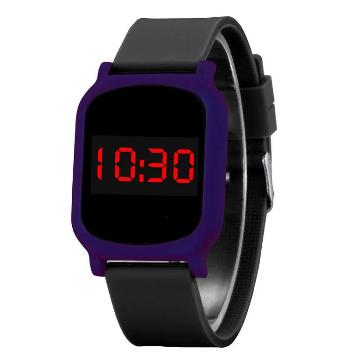 Montre-bracelet carrée étanche, en plastique, avec écran tactile Led, couleur personnalisée, 1 pièce