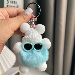 Porte-clés mignons elfiques, pendentifs en forme de lapin elfe avec lunettes de soleil, accessoires de porte-clés, décoration de sac à main tendance pour femme - Product Image 3