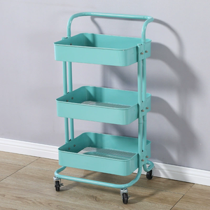 Zxm Mobile Storage <b>Trolley</b> with <b>Wheels</b> Multi-Layer Rack for Kitchen Bathroom and Beauty Modern Design - Product Image 3