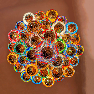 Mediterranean Style <strong>Moroccan</strong> <strong>Lamp</strong> Hand-Made Glass <strong>Shade</strong> Mosaic Led Pendant Lights Hallway Aisle Corridor Hotel Cafe - Product Image 5