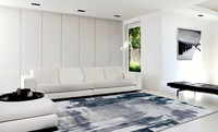 Abstract Ink Painting Style Living Room Rug, Luxury Sofa Table Floor Mat, Wear Resistant Large Full Paved Household Carpet