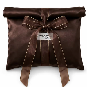 Pochette en satin rose imprimée avec logo personnalisé pour extensions capillaires, cosmétiques, rangement, sac de luxe en soie pour perruques, emballage cadeau, pochette anti-poussière en satin - Product Image 1