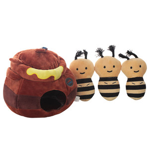 Juguete olfativo Bee Jar para <span class=keywords><strong>perros</strong></span>, dispensador interactivo de comida, juguete de rompecabezas con patrón de abeja, ejercicio físico - Product Image 2
