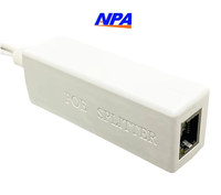 Divisor PoE Aislado ANPA AP-PD48G 48V 12V 2A 24W 10/100Mbps IEEE 802.3af/at Dual PD 12/36 45/78 DC 5.5x2.1mm Conector para Cámara IP
