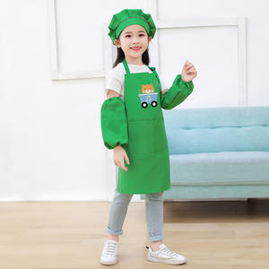 <span class=keywords><strong>Peinture</strong></span> de cuisine personnalisée <span class=keywords><strong>pour</strong></span> garçons et filles, bretelles réglables imperméables, 2 poches, multicolore, chapeau et <span class=keywords><strong>tablier</strong></span> de Chef <span class=keywords><strong>pour</strong></span> enfants - Product Image 5