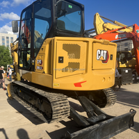 Nouveau modèle d'excavatrice compacte CAT306.5 d'occasion, 6,5 tonnes, design compact, flèche pivotante, année 2024, écran LCD, prix bas, en stock