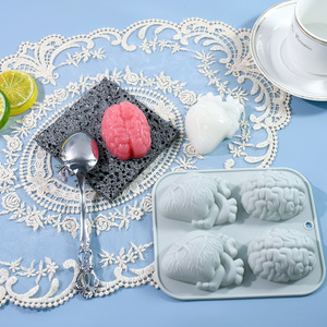 <span class=keywords><strong>Moule</strong></span> à <span class=keywords><strong>gâteau</strong></span> en silicone écologique antiadhésif <span class=keywords><strong>avec</strong></span> démoulage facile, 4 motifs DIY : Cœur, <span class=keywords><strong>Cerveau</strong></span>, Fleur, pour <span class=keywords><strong>Halloween</strong></span> - Product Image 4