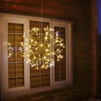Décoration suspendue LED pour arbre de Noël, feu d'artifice, imperméable, extérieur, pissenlit, étoile filante, lumière de jardin
