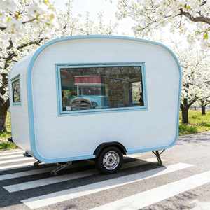 รถขายอาหารเคลื่อนที่แบบใหม่ รถขายขนม รถขายเบอร์เกอร์ รถขายฮอทดอกแบบเร็ว รถพ่วงขายอาหารสำหรับขายในออสเตรเลีย - Product Image 1