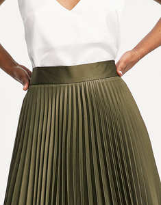 <span class=keywords><strong>Jupe</strong></span> longue pour femme en satin plissé froissé, nouvelle mode, vente chaude, haute qualité - Product Image 3