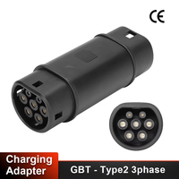 Adaptador de Cargador para Vehículos Eléctricos de 22KW GBT a IEC 62196-2, Enchufe de Carga para Automóvil AC380V 32A Trifásico