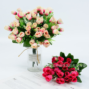 Bouquet de tulipes artificielles Dongchen Crafts, 18 têtes, polyester, décoration de mariage, décoration de la maison, arrangement floral de bureau - Product Image 3