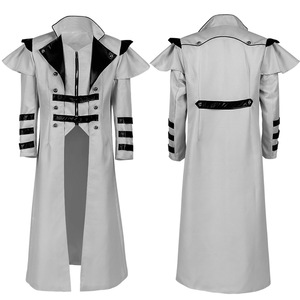 Costume d'Halloween en gros pour hommes adultes : Veste longue fendue de style médiéval, steampunk, assassin, elfe, pirate, gothique, pour cosplay - Product Image 3