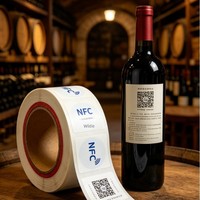 NFC-наклейка с чипом 213/215 для винных этикеток, защита от подделок, отслеживание, пассивная радиочастотная RFID-метка для бутылок