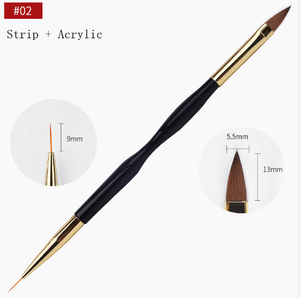 Juego de Pinceles para Pintar Uñas con Mango de Madera, Pincel Ovalado de Metal con Pelo Sintético para Diseño de Arte de Uñas y Manicura - Product Image 5