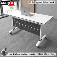 Bureau d'étude pliable et extensible moderne, tables de réunion modulaires, table de formation avec roulettes, bureaux intelligents pour salles de classe
