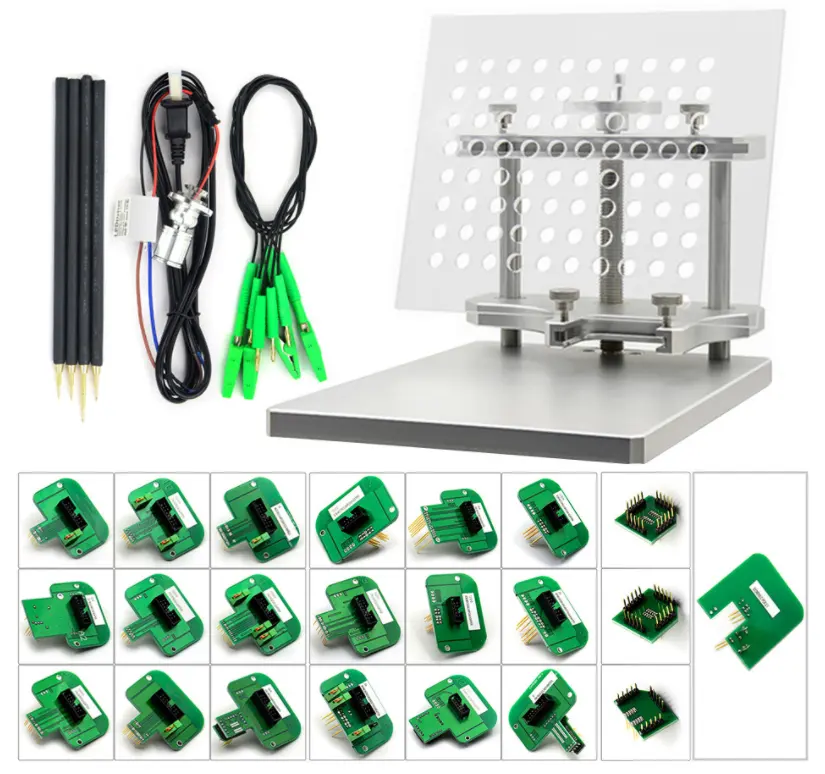 Quadro de aço inoxidável para quadro bdm led, 4 sondas incluindo 22 assentos adaptadores para kess ktag