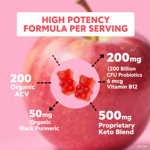 Nhãn Hiệu Riêng Keto + Acv Giảm Sự thèm ăn Trọng Lượng Quản Lý Apple Cider Dấm Gummies Tăng Năng Lượng Bổ Sung Gummies - Product Image 4