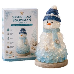 DIY Sea Glass 3D Art Kit Resin Craft Set with Assorted Animal Holiday Shapes for Home Decor Ornament Handmade Gift - Product Image 1