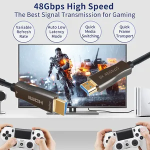 사용자 정의 멀티미디어 8K 액티브 광 케이블 AOC 8K HDMI 광섬유 케이블