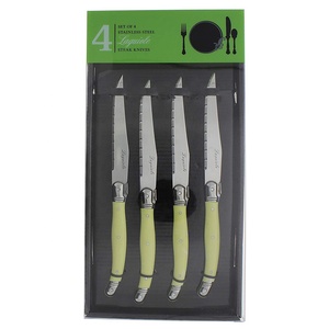 Nhà Hàng Pháp Laguile Dao Kéo Thép Không Gỉ Steak Knife Flatware Đồ Bạc Với Faux Ngà Xử Lý - Product Image 3