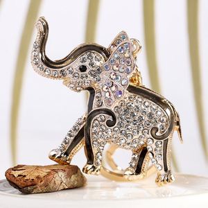 Rose Gold Dễ Thương Túi Quyến Rũ Mặt Dây Chuyền Pha Lê Rhinestone Keychain Xe Bling Móc Chìa Khóa Long Lanh May Mắn Voi Vòng Chìa Khóa Cho Phụ Nữ Quà Tặng - Product Image 4