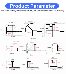 Profilés de bordure en aluminium Dafuxin 5 mm <span class=keywords><strong>pour</strong></span> panneaux muraux, revêtement mural <span class=keywords><strong>d</strong></span>écoratif écologique <span class=keywords><strong>pour</strong></span> hôtels et villas, couverture des joints intérieurs - Product Image 2