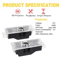 Proyector LED para Puerta de Coche, Luz de Bienvenida con Logotipo, Lámpara de Ambiente, Accesorios para E60 E61 F07 F10 F11 E65 E90 E91 E92 E93