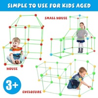 EZ Kids ABS Durable MIX COLOR Construction Building Castles Tunnels Tentes Kit DIY 3D Play Building Block Toy