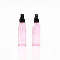 Flacon pulvérisateur transparent en PET durable de 150 ml (5 oz) avec pulvérisateur fin noir, rechargeable, pour voyage, pour soins de la peau et tonique