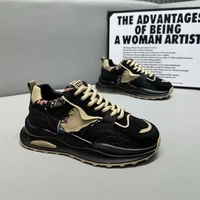 Chaussures pour hommes décontractées, polyvalentes, confortables, tendance, antidérapantes, résistantes à l'usure, sportives, à semelle épaisse, bicolores, pour la course à pied