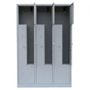 swimming pool L shape almirah wardrobe gym storage clothes staff workers steel cabinet metal z locker