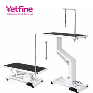 Büyük Hayvanlar İçin Hidrolik Evcil Hayvan Bakım Masası Kaymaz Z-lift Ağır Hizmet Tipi Paslanmaz Çelik Çerçeveli Elektrikli Köpek Bakım Masası - Product Image 1