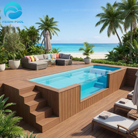 Piscine hors sol en fibre de verre pour adultes, grande piscine spa jacuzzi de 20 pieds ou 40 pieds, résistante à la corrosion, best-seller pour hôtels