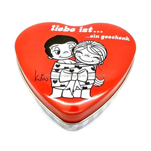 Tùy chỉnh Cmyk in hình trái tim hộp thiếc với dập nổi và cửa sổ ba mảnh có thể - Product Image 3