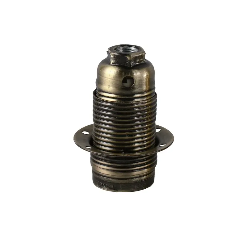 Diy аксессуары для освещения промышленный латунный металлический патрон с замковым кольцом для винтажных ламп diy патрон лампы E14