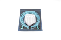 AI Data Center Fiber Jumper MTP MPO Jumper MTP UPC ke MTP UPC, 12 Serat, SM MM OM4, Plenum (OFNP), Tipe B, 40G/100G