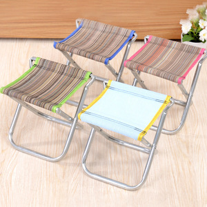 Portable Folding Metal Stool With Fabric Seat Outdoor Garden Chair Small Travel <b>Bench</b> Rectangular Shape Lightweight <b>Foldable</b> - Product Image 2