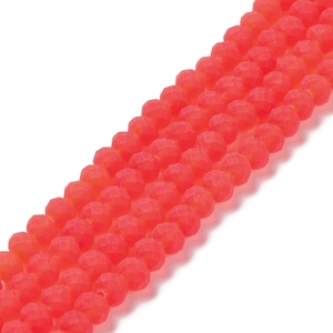 PandaHall - Cuentas de Vidrio Facetadas Esmeriladas en Forma de Rondelle, 10 Hilos, 2 mm, 3 mm, 4 mm, 6 mm, 8 mm, 10 mm - Product Image 1