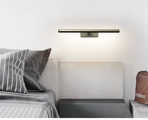 Applique murale LED moderne en alliage d'aluminium noir, abat-jour rectangulaire, lumière blanc chaud 3500K, culot E27, commande par interrupteur, éclairage de salle de bain - Product Image 5