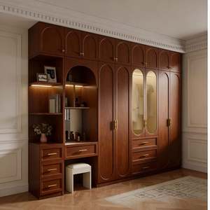 Armoire-penderie BALOM sur mesure, design moderne européen de luxe, en bois blanc, mobilier de chambre à coucher, combinaison gain de place - Product Image 6